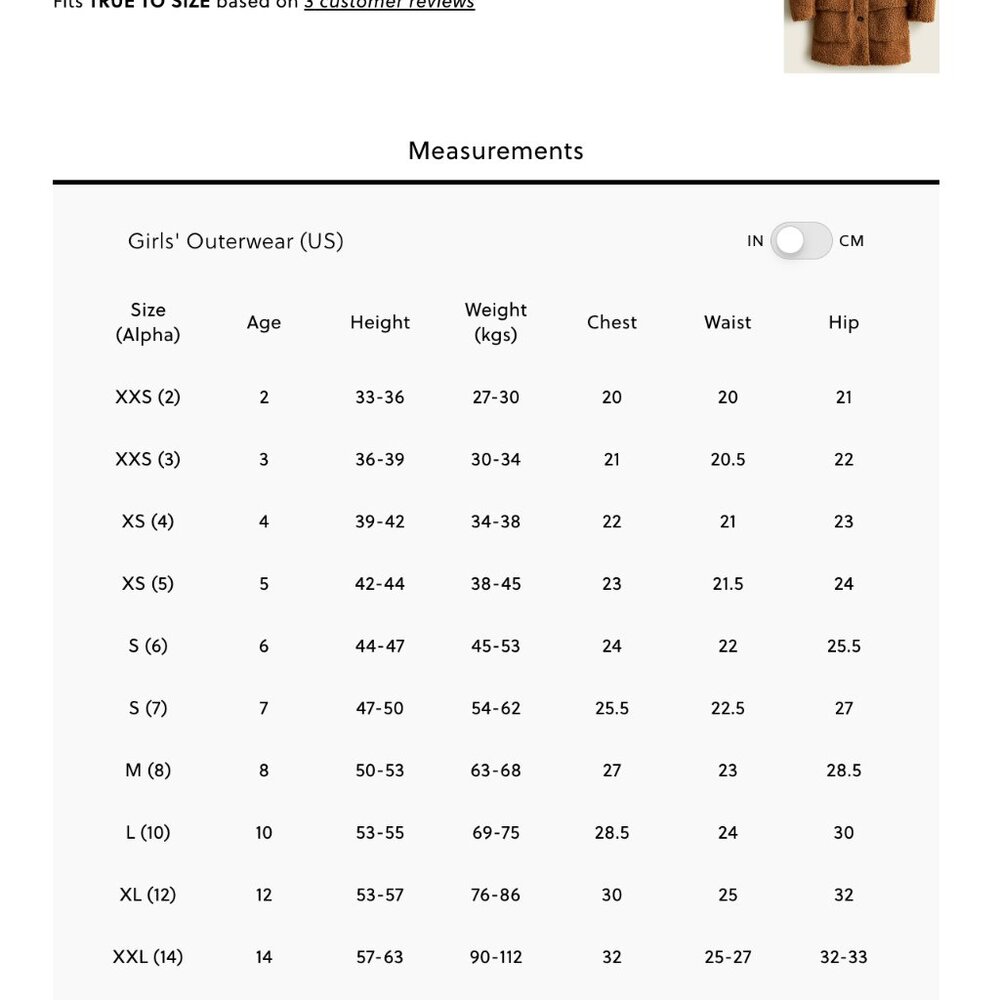 J.Crew  Girls' Teddy Sherpa coat - Worn 3 times - Picture 6 of 6